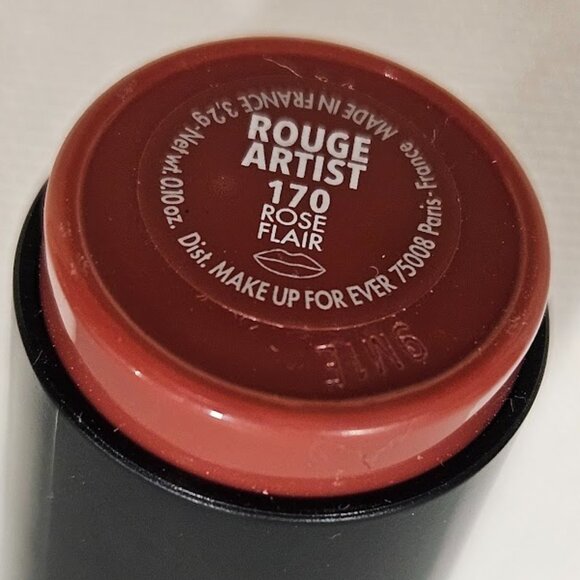 Make Up For Ever Rouge Artist 170 Rose Flair Lipstick New No Box .10 OZ France - Picture 4 of 6